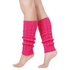 PRICES MAY VARY. Good-quality and Comfortable Material: The 80s leg warmers are made of premium Acrylic fibers. Leg warmers for women 80s are soft, warm and durable. Lines on the 80s leg warmers for women are delicate. The colors of neon leg warmers for women 80s are bright and vibrant. Exquisite knitting technology makes hot pink leg warmers more firm and not easy to be broken. Neon Leg Warmers Size: Length: 15.7" / 40cm. Maximum calf circumference: 15”. Pink leg warmers have good quality. Free Fall Season Pink Stretch Knee-high Socks, Fitted Pink Knee-high Socks For Fall, Knee-high Pink Leg Warmers For Fall, Pink Knee-high Leg Warmers For Fall, Fitted Pink Knee-high Socks For Winter, Fitted Pink Knee-high Winter Socks, Footless Pink Leg Warmers, Pink Knee-high Socks As Stocking Stuffer For Winter, Fitted Knee-high Socks For Winter Party