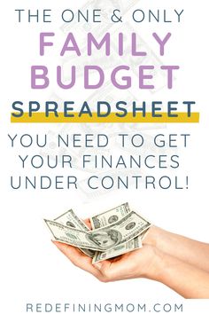 the one and only family budget spreadsheet you need to get your finance under control