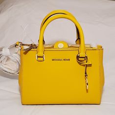 Brandnew With Tag Kellen Jasmine Yellow Xs Satchel Crossbody Handbag. From Clean, Pet Free And Smoke Free Home. Ask For More Info. Accepting Reasonable Offers. Yellow Travel Bag With Branded Hardware, Yellow Michael Kors Travel Bag, Yellow Crossbody Bag With Branded Hardware, Michael Kors Yellow Shopping Bag, Michael Kors Yellow Rectangular Shoulder Bag, Yellow Michael Kors Leather Shoulder Bag, Michael Kors Yellow Leather Shoulder Bag, Unique Purses And Handbags, Yellow Purse