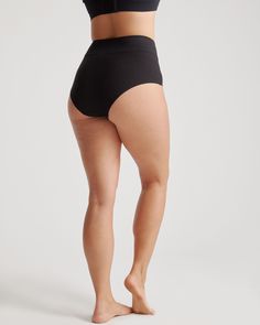 The perfect high waisted brief for pregnancy and beyond. Not only is our micromodal super soft, it also gives you the gentle support you need throughout pregnancy and postpartum. This versatile panty is also C-Section friendly, providing support and comfort where you need it most.  | Quince | Women's Micromodal High Waisted Maternity & Postpartum Brief in Black, Size Medium Bottoms With Smoothing Minimal Stretch For Yoga, Versatile Nursing Bra, Smoothing Yoga Bottoms With Minimal Stretch, Seamless Briefs For Relaxation, Seamless Relaxation Brief Bottoms, Solid Shapewear Bottoms Bra-friendly, Supportive High-cut Leg Bottoms, High Waist Supportive Shapewear, Bra Friendly, High Waist Bra Friendly Shapewear