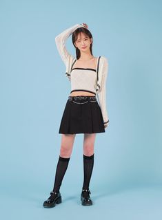 MODEL SIZEHeight 166, 44 Size, Waist 25, shoes 240 FABRIC78 cotton, 20 nylon, 2 spandex SIZE(Unit: cm)One Size: Length 56.2 / Width 9.8 Country of ManufactureKorea - Dry cleaning is recommended for the first washing. - The size may have an error of 1-3cm depending on the measurement method. - Product color may vary slightly depending on the user's monitor resolution. Fitted Black Knee-high Socks For Summer, Fitted Black Knee-high Socks For Spring, Trendy Korean Outfits, Korean Fashion Dress Casual, Korean Fashion Dress, Seoul South Korea, Korean Dress, Fashion Dresses Casual, Knee Socks