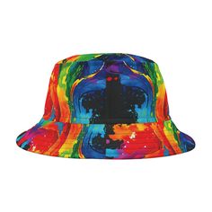 First, it protected fishermen from rain in the 1900s. Now, the personalized bucket hat is making its way to the very top of fashion picks for all ages. .: Material: 100% polyester.: Available in 2 sizes.: Sewn-in label.: Made in USA Small Large Circumference, in 22.01 24.02 Crown height, in 5.51 5.91 Brim length , in 2.17 2.17 Black Retro Bucket Hat For Summer, Retro Black Adjustable Bucket Hat, Vintage Black Bucket Hat For Summer, Retro Adjustable Black Bucket Hat, Adjustable Bucket Hat For Fishing, Vintage Black Bucket Hat, Multicolor Brimmed Bucket Hat For Outdoor, Retro Wide Brim Bucket Hat For Outdoor, Adjustable Black Bucket Hat For Fishing