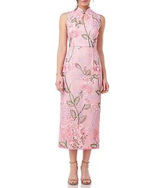 Women's Dresses & Gowns | Dillard's Spring High Neck Maxi Dress With Side Slits, Spring High Neck Dress With Side Slits, Spring High-neck Dress With Side Slits, Spring Midi Dress With Side Slits, Knee-length, Long Spring Dress With Side Slits, Spring Long Dresses With Side Slits, Spring Long Dress With Side Slits, Long Dress With Side Slits For Spring, Spring Formal Midi Dress With Side Slits