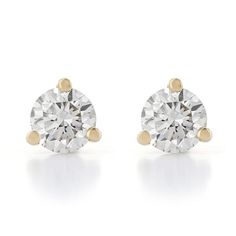 Prazana® Lab-Grown Diamonds 0.75ctw round white lab-grown diamond, 14k yellow gold martini stud earrings. Measure approximately 3/16"L x 3/16"W and have screw back backings. IGI certified H-I color, SI clarity minimum. Gold Martini, White Lab, Martini, Lab Grown, Lab Grown Diamonds, Screw, Lab, Diamonds, Yellow Gold