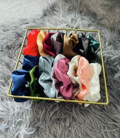 Handmade women's wide scrunchies in satin silky fabric Here's just a few reasons why scrunchies are the perfect hair tie! - Less breakage, scrunchies are far softer on your hair and do not pull and tug.    - Less kinks, tie your hair up and take it back out with little to no kinks. - Bad hair day, when you feel like no matter what you do to your hair it just doesn't look good, a scrunchie will fix your problem.   - Less likely to cause headaches, scrunchies are softer on your hair and don't pull Scrunchie Hair, Silky Fabric, Gift For Her Birthday, Bad Hair Day, Stocking Filler, Stocking Fillers, Bad Hair, Scrunchie Hairstyles, Christmas Present