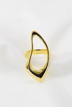 akiva - sculpture ring one size / gold Elegant Open Band Metal Jewelry, Minimalist Jewelry With Unique Design Open Band, Minimalist Open Band Jewelry With Unique Design, Metal Ring Jewelry, Artistic Design Yellow Gold Jewelry For Gift, Artistic Design Yellow Gold Jewelry Gift, Yellow Gold Artistic Design Jewelry Gift, Modern Jewelry With Unique Design And Open Ring, Modern Open Ring Metal Jewelry