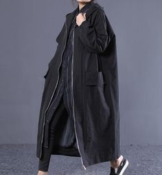 Long Women Casual Hooded Parka Plus Size Coat Jacket ,Custom make service available! Please feel free to contact us if you want custom made for this coat.Materials: cotton blendedMeasurement: One size fits all . length 115cmbust 138cm shoulder and Sleeve length 67cm Most of our dresses are made of cotton linen fabric, soft and breathy. loose dresses to make you comfortable all the time.Flattering cut. Makes you look slimmer and matches easily.Payment:We accept payment by paypal and credit card. Cheap Gray Outerwear With Drawstring Hood, Long Sweat Jacket, Cheap Dark Wash Hooded Outerwear, Winter Coats For Women, Long Hooded Jacket, Plus Size Coat, Loose Dresses, Plus Size Coats, Design Drawings