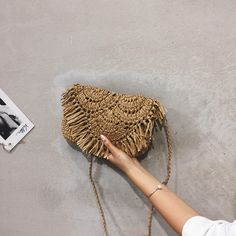 Straw Crossbody Bag, Wicker Purse, Straw Beach Bag, Coffee Fashion, Wicker Bags, Straw Handbags, Handbag Pattern, Rattan Bag, Travel Purse