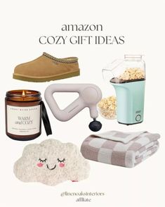 Looking for gift inspo? Whether you are putting together a Christmas gift basket for your friend or sister, or getting Christmas gifts for family, these cozy gift ideas will not disappoint. Check out these cute gift ideas from Amazon. This gift guide is ideal for self care ideas, cozy movie nights and more. Shop these cozy must haves here.

#giftguide #giftideas #cozygifts #amazonfinds #amazongifts Cozy Gift Ideas, Christmas Gifts For Family, Cute Gift Ideas, Self Care Ideas, Gift Inspo, Christmas Gift Basket, Cozy Gift, Family Christmas Gifts, Movie Nights