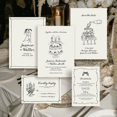 This minimalist handwritten wedding suite features hand drawn borders, illustrations and my whimsical handwritten fonts. This is an instant download templates, that you will edit using the Corjl and print at home or via your local print shop. Every template has a Demo included so you can give it a try prior to purchase! ------ This item is an "INSTANT DOWNLOAD" no physical invitation will be sent to you. This listing includes a high-resolution printable invitation. ------ TRY BEFORE YOU BUY Save Last Minute Wedding Invitations, Black And White Invitation Suite, Hand Drawn Wedding Stationary, Minimalist Wedding Stationery, Easy Wedding Invitations, Handwritten Invitations, Wedding Invitations Winter, Wedding Invitation Illustration, Handwritten Wedding Invitations