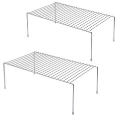 PRICES MAY VARY. This set of 2 helper shelves will double your space! Perfect for maximizing storage and organizing in kitchen cupboards, pantries, bathroom cabinets, closets, countertops, under a sink, or anywhere you need extra room. Simply place shelves where needed, no installation or hardware required. When its time for a new arrangement, shelves can be moved or removed with no damage to original cabinets or cupboards. Made of metal steel that cleans easily and wont rust or scratch delicate Kitchen Cabinet Shelf, Kitchen Cabinet Shelves, Metal Storage Shelves, Wall Mounted Fan, Bathroom Cabinet Organization, Wire Shelf, Organizing Wires, Cabinet Shelf, Shelf Rack