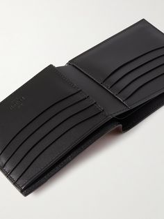 Berluti's billfold wallet has been crafted in Italy from the house's Venezia leather, which is burnished to emphasise nuance of colour. It has a smart panelled design and is debossed with the brand's signature 'Scritto' motif. Smart Panel, Leather Billfold, Red Wallet, Wallet For Men, Billfold Wallet, Leather Bifold Wallet, Card Holder Wallet, Panel Design, Mr Porter