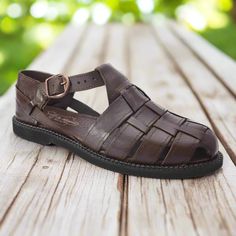 Huaraches Artesanales TM-31206 - Leather Sandals Mexican Shoes, Handmade Sandals, Traditional Mexican, Leather Sandals, Leather Upper, For Men, Sandals, For Sale, Leather