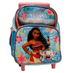 Disney Moana  Small 12" inches Rolling Backpack  New Tags Licensed Product Adjustable Straps for a Personalized Fit, Padded back and Shoulder Strap make it comfortable to wear  •3 Main Compartments, Zip Closure  •Side mesh pockets for keep small necessities organized •Size : 10 in(W) X 12 in(H) X 4 in(D ****10.25 % SALE TAXES WILL ADDED TO ALL CALIFORNIA RESIDENT******   A 20% restocking fee and shipping handing will be assessed on all returned merchandise when opting for return to original paym Adjustable Blue School Bag, Adjustable Blue School Bags, Portable Multicolor Rectangular Backpack, Multicolor Portable Rectangular Backpack, Adjustable Standard Backpack For Students, Adjustable Standard Backpack For Back To School, Adjustable Standard School Backpack, Moana And Pua, Rolling Backpacks For School