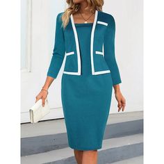 Season:Fall,Spring,Winter; Fabric:Polyester; Sleeve Length:Long Sleeve; Look After Me:Machine wash; Gender:Women's; Style:Mature,Elegant,Fashion; Elasticity:Micro-elastic; Occasion:Office,Daily,Winter Dress; Fit Type:Regular Fit; Dresses Type:Tunic Dress,Semi Formal Dress,Sheath Dress; Pattern:Plain; Design:Patchwork; Neckline:Square Neck; Front page:FF; Listing Date:11/04/2023; Bust:; Length:; Sleeve:; Waist:; Fit US Size:; Fit UK Size:; Fit EU Size:; Dress Length Type:Mini Dress; Print Type:no Fitted Bodycon Dress For Office In Winter, Winter Office Fitted Bodycon Dress, Fitted Winter Bodycon Dress For Office, Winter Workwear Dress With Square Neck, Winter Office Bodycon Dress, Square Neck Winter Workwear Dress, Winter Square Neck Bodycon Dress, Solid Sheath Winter Dress, Winter Workwear Sheath Bodycon Dress