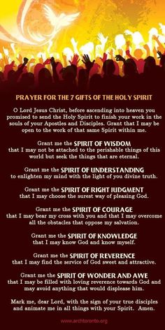 Gifts Of The Holy Spirit, Prayer Verses, Life Quotes Love, Prayer Scriptures, We Are The World, Faith Prayer, Prayer Warrior, Bible Knowledge