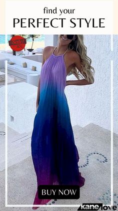 Gradient Color Halter Neck Backless Maxi Dress Backless Maxi Dress, Backless Maxi Dresses, Dresses By Length, Gradient Color, Long Maxi Dress, Elevate Your Style, Halter Neck, Women's Fashion Dresses, Your Style