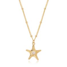 PRICES MAY VARY. Golden Starfish Necklace - this exquisite piece boasts a stunning starfish pendant that captures the essence of oceanic beauty, symbolizing grace and serenity. Ideal Size: 20"+ 2"Extender. The starfish necklace has a perfect size that fits most necks comfortably. The chain is adjustable so you can wear it at your desired length. High-quality Material: The starfish necklace is made of premium quality metal that is durable and long-lasting. It is 14K gold plated to give it an eleg Dolphin Necklace, Starfish Pendant, Beach Necklaces, Starfish Necklace, Length Necklace, Necklace Design, Summer Jewelry, Beach Summer, Gold Pendant Necklace