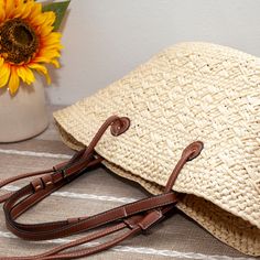 IN STOCK. SHIPPING FROM LOS ANGELES. FAST PROCESSING. An artisanal basket of hand-woven straw basket bag. Perfect for this summer! Shoulder or top handle carry. Color: Natural White Size: 50cm wide opening x 25cm tall (20in x 10in) Designer Style ID: 8359 Brown Braided Beach Bag, Brown Braided Bucket Bag For Beach, Brown Braided Bucket Bag For The Beach, Braided Rattan Basket Shoulder Bag, Summer Beach Bag With Long Handle, Summer Beach Bag With Long Handle For Vacation, Summer Large Capacity Top Handle Crochet Bag, Travel Braided Rattan Bags, Travel Braided Basket Shoulder Bag