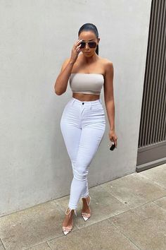 Available In Black and White Super High Rise Skinny Leg 2 Back Functional Pockets Comfort Stretch Fabric 30" Inseam 98% Cotton 2% Spandex Imported | Luxe Ultra High Waist Skinny Jeans in White size 1 by Fashion Nova Fly Fits, Danger Zone, Stretch Denim Pants, Fashion Nova Jeans, How To Slim Down, Womens Loungewear, White Fashion, Rompers Women, White Denim