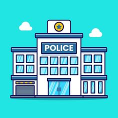 a police building with the word police on it