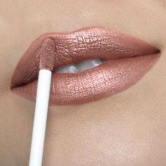 Couture | Frosted Pale Gold Nude Liquid Lipstick | Runway Rogue Nude Liquid Lipstick, Shimmer Lipstick, Plum Lips, High Shine Lip Gloss, Lip Exfoliator, Long Wear Lipstick, Cheap Makeup, Lipstick Collection, Nude Lipstick