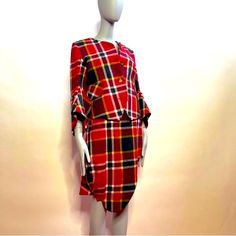 Vivienne Westwood Red Label Winter Suit Set Nwt Red Tartan From Aw15 Jkt Size 40 Skirt Size 42 R84 Skirt Runway, Linen Skirt Suit, Vivienne Westwood Red, Tartan Skirt, Winter Suit, Ruffle Jacket, Crystal Belt