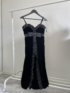 Stunning festive Miu Miu dress for events in great vintage condition 10/10 Miu Miu Long Dress, Miu Miu 2000, Velvet Evening Dress For Gala Parties, Velvet Dresses For Gala Party, Velvet Gala Dresses For Party, Elegant Velvet Dress With Ruffles, Formal Party Season Maxi Dress With Ruffles, Formal Maxi Dress With Ruffles For Party Season, Glamorous Holiday Velvet Evening Dress