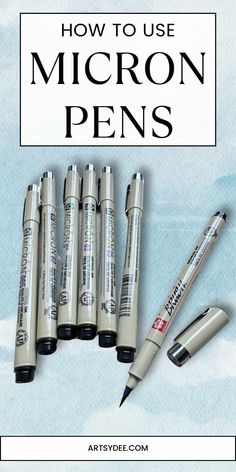 how to use micron pens