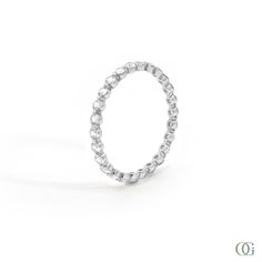 This Delicate Elegance Diamond Ring is a perfect choice for any special occasion. Featuring a delicate design, this ring is the perfect accessory and will add a touch of elegance to your look. It is a great way to make a statement and show off your unique style. Timeless White Cubic Zirconia Eternity Band, Half Eternity Moissanite Band, Timeless Half Eternity Cubic Zirconia Diamond Ring, Elegant Moissanite Half Eternity Ring, Timeless Sterling Silver Stackable Rings With Prong Setting, Oval Half Eternity Band In White Gold, Oval White Gold Half Eternity Band, Elegant Infinity Shaped Sterling Silver Diamond Ring, Elegant Infinity Stackable Rings