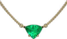 Formal Trillion-cut Emerald Jewelry, Gia Certified Trillion Cut Green Jewelry, Green Gia Certified Trillion Cut Jewelry, Green Trillion Cut Emerald Jewelry, Classic Green Trillion Cut Jewelry, Trillion Cut Green Emerald Jewelry, Trillion Cut Emerald Jewelry In Green, Green Trillion Cut May Birthstone Jewelry, Emerald Necklace Pendant