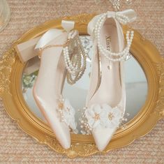 Flowers And Pearls Ankle Strap Wedding Shoes on Luulla Elegant Pearl Ankle Strap Wedding Shoes, Elegant Pearl Wedding Shoes With Ankle Strap, Pearl Wedding Shoes With Round Toe For Formal Occasions, Pearl Wedding Shoes With Round Toe, Evening Closed Toe Pearl Wedding Shoes, Evening Wedding Shoes With Pearl And Closed Toe, Pearl White High Heel Wedding Shoes, Formal High Heel Pearl Wedding Shoes, Formal Pearl High Heel Wedding Shoes