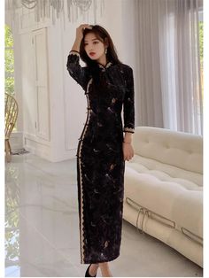 Shipping: Worldwide Express Shipping AvailableDelivery time: 7-15Days Fast ShippingReturns: Fast refund, 100% Money Back Guarantee.SPECIFICATIONSBrand Name: UVRCOSMaterial: PolyesterFabric Type: VELOURTraditional Chinese Clothing: CheongsamsOrigin: Mainland ChinaModel Number: UVRCOS-6232Production location: Velvet Cheongsam DressProduct performance: Qipao Party DressesScope of use: Slim VestidosQipao Dresses quality: excellent Cheongsam Modern Dress Shanghai Tang, Long Sleeve Cheongsam, Festive Fitted Cheongsam With Long Sleeves, Traditional Winter Party Dresses, Elegant Long Sleeve Cheongsam For Tea Ceremony, Traditional Long Sleeve Dress For Tea Ceremony, Long Festive Cheongsam For Party, Spring Party Cheongsam With Long Sleeves, Fitted Long Sleeve Cheongsam For Evening