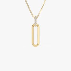 Diamond Necklace, 14k Gold Paper Clip Link Pendant Necklace, Layering Paper Clip Necklace, Trendy Diamond Charm Necklace, Everyday Necklace ▶ Details   * Made to Order * Gold KT: 14K Solid Gold  * Length: 21.25 MM * Width: 6.50 MM * Round Diamond: 5 pcs 1.30MM * Total CTW: 0.05 ctw * Diamond Color-Clarity: G Color SI Clarity * Ready to Ship in 3-10 Business Days ▶ See more of our Diamond Necklaces here - https://etsy.me/3YbpVq2  ▶ See our storefront here - http://etsy.me/2lUcVnH  ▶ All store sections here * Diamond Rings - http://etsy.me/2lwKUl8  * Diamond Earrings - http://etsy.me/2lyqVBP  * Diamond Necklace - http://etsy.me/2mqa6O1  * Diamond Bracelets - http://etsy.me/2mVrAB5  * Diamond Wedding Rings - https://etsy.me/3YbpVq2  * Gold Wedding Band - https://etsy.me/3X3uf9F * Gold Necklac Cheap Modern Nickel-free Necklaces, Paper Clip Necklace, Christmas Proposal, Diamond Charm Necklace, Necklace Everyday, Gold Armband, Gold Paper, Everyday Necklace, Bridal Bands