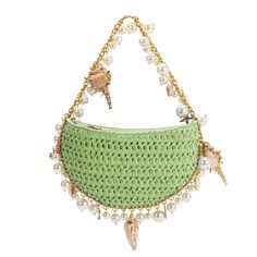 Introducing the Isla top handle bag, the perfect addition to your summer accessories. Made with a hand woven straw and detailed with pearl and seashells along its silhouette giving Isla an elegant look. This bag includes a spacious interior perfect for your everyday essentials. Hand Woven Straw 8.3" W x 5.25" H x .5"D Melie Bianco, Euro Summer, Crochet Purse, Lavender Blue, Large Shoulder Bags, Summer Fits, Cowrie Shell, Summer Accessories, Handle Bag