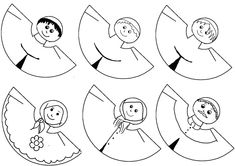 an image of children's drawings in black and white