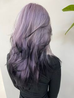 "Crazy Cool Hair: Embrace the Vivid Rainbow Palette" Black To Lavender Hair, Grayish Purple Hair, Purple Halo Hair, Light Purple Hair, Korean Hair Color, Viking Hair, Lilac Hair, Dyed Hair Inspiration, Lavender Hair