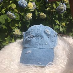 This Handmade Distressed Denim And Faux Pearl Hat Is So Unique And Perfect For Summer! The Pearls Are Affixed With Metal Prongs So They Stay Firmly In Place. Also Available In Other Colors In My Closet. Bundle With Other Items To Save 10% And Save On Shipping. Buy With Confidence: 5 Star Rated Top Seller And Fast Shipper Denim Hat / Dad Hat / Dad Cap / Ponytail Hat / Distressed Hat / Distressed Jeans / Destroyed Denim / Embellished Hat Trendy Distressed Adjustable Dad Hat, Trendy Washed Hat, One Size, Trendy Washed Hat One Size Fits Most, Trendy Washed Hat, Trendy Distressed Dad Hat With Curved Brim, Trendy Curved Brim Distressed Dad Hat, Trendy Distressed Dad Hat Baseball Cap, Washed Dad Hat For Summer, Summer Washed Dad Hat, One Size Fits Most