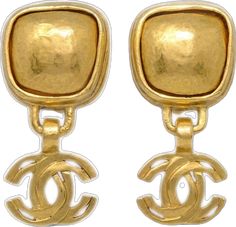 Shopping Chanel, Earrings Gold, Clip On Earrings, Gold Earrings, Chanel, Collage, Gold, Pins