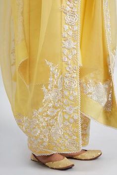 Shop for Sheetal Batra Yellow Kaina Chanderi Kurta Set for Women Online at Aza Fashions Yellow Organza Set With Intricate Embroidery, Yellow Organza Sets With Intricate Embroidery, Elegant Yellow Traditional Wear For Festive Occasions, Yellow Embroidered Saree For Eid, Yellow Saree With Intricate Embroidery For Eid, Elegant Yellow Traditional Wear With Cutdana, Yellow Chanderi Traditional Wear With Intricate Embroidery, Elegant Yellow Designer Wear Sets, Elegant Yellow Traditional Wear For Festivals