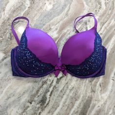 Basically Brand New Condition. No Call Outs. Victoria Secret Very Sexy Push Up Purple , Sparkles Size 36 D Victoria's Secret Party Bra With Removable Pads, Party Push-up Bra Partially Lined, Party Push-up Partially Lined Bra, Victoria's Secret Purple Underwire Bra, Victoria's Secret Padded Push-up Bra, Victoria's Secret Push-up Bra With Padded Cups, Purple Push-up Bra With Padded Cups, Night Out Push-up Bra With Lined Body, Push-up Bra For Night Out With Lined Body