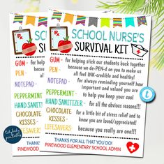 a school nurse survival kit for kids