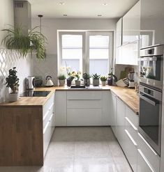 the kitchen is clean and ready to be used by someone who likes it on instagram