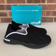 Softwalk Simba Black Knit Lightweight Slip On Comfort Walking Shoes Women's Size Us 6 M New. In Great New Condition. Y228 Black Breathable Slip-on Walking Shoes, Casual Black Slip-resistant Walking Shoes, Black Slip-on Walking Shoes, Casual Black Non-slip Walking Shoes, Comfortable Black Walking Shoes With Arch Support, Black Comfortable Lace-up Walking Shoes, Black Non-slip Sneakers With Comfortable Fit, Black Non-slip Lace-up Walking Shoes, Comfortable Flat Walking Shoes For Light Exercise