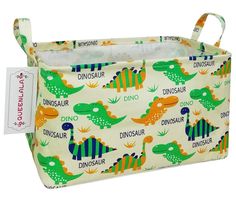 an image of a dinosaur pattern storage bag