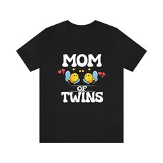 If you're looking for a gift for somebody who is having twins or a gift for yourself then you've come to the right place. Are you asking yourself what should I get my friend or a family member to announce their twins arrival?  These awesome t-shirts are explicitly designed for people to announce this beautiful event. These designs are a perfect way for family members to show they are having twins. Make your friend or family member happy and ORDER NOW this excellent TWINS gift! Soft cotton and quality print make users fall in love with it over and over again. These t-shirts have-ribbed knit collars to bolster shaping. The shoulders have taping for better fit over time. Dual side seams hold the garment's shape for longer. All of our shirts are custom-designed. They are very comfortable and s Funny Personalized Tops For Gifts, Personalized Funny Tops For Gifts, Funny Black T-shirt For Mother's Day, Family Matching Funny Print T-shirt As Gift, Funny Print T-shirt For Mother's Day, Mother's Day Family T-shirt With Funny Print, Mother's Day Family T-shirt With Funny Text, Funny Text Tops As Mother's Day Gift, Mother's Day Gift T-shirt With Funny Text