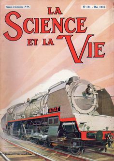 the cover of la science et la vie magazine, with an image of a train