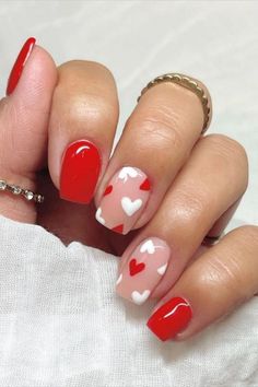 Vday Nails, Colorful Nails, Nail Designs Valentines, Her Nails, Cute Gel Nails