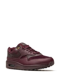 Find NIKE Air Max 1 Burgundy Crush Sneakers on Editorialist. burgundy calf leather signature Swoosh logo detail panelled design branded insole panelled design branded insole front lace-up fastening These styles are supplied by a premium sneaker marketplace. Stocking only the most sought-after footwear, they source and curate some of the most hard to find sneakers from around the world. Burgundy Low-top Sneakers With Boost Midsole, Burgundy Low-top Sports Sneakers, Burgundy Low-top Sneakers For Sports, Nike Air Max Leather With Cushioned Footbed, Sporty Burgundy Sneakers With Boost Midsole, Burgundy Sneakers With Cushioned Footbed For Streetwear, Burgundy Cushioned Sneakers For Streetwear, Sporty Burgundy Sneakers For Sports, Sporty Burgundy Sneakers