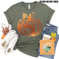 Thanksgiving-Fall T-Shirts Only 2-3 Designs Of Each T-Shirts Can Be Made In 24hrs After Payment And Shipped Next Day, Grab Yours Before Sold Out Khaki Cotton T-shirt For Fall, Casual Khaki T-shirt For Fall, Fall Khaki Cotton T-shirt, Thanksgiving Shirts For Women, Sunflower Pumpkin, Pumpkin Fall, Pumpkin Shirt, Screen Printing Designs, Fall Shirt